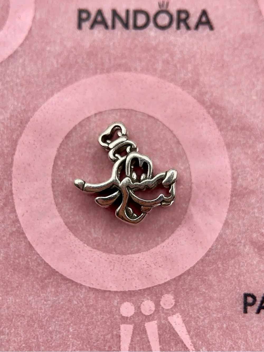 Pandora Disney Goofy Openwork Sterling Silver Charm